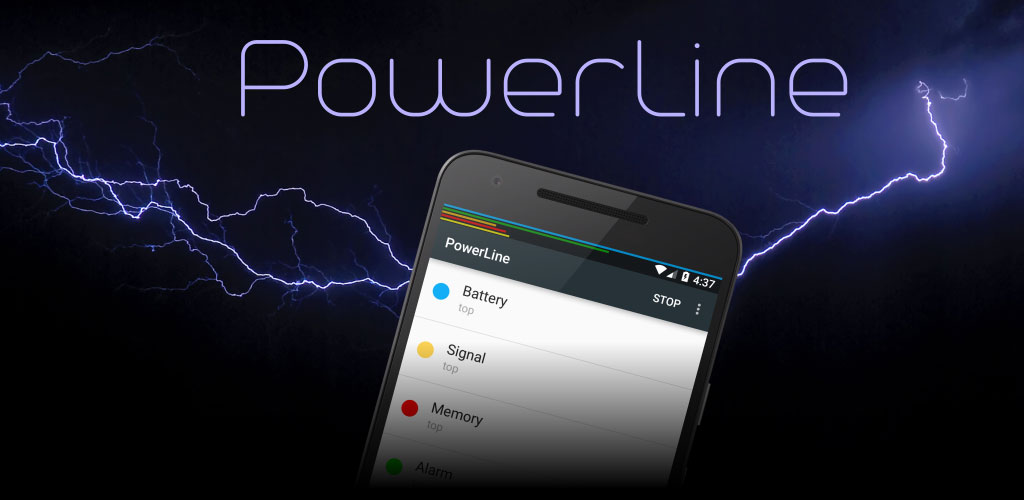 PowerLine On screen battery, signal, data lines PRO