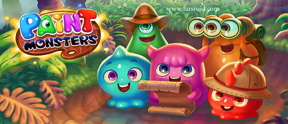 Download Paint Monsters - "Monsters of the same color" puzzle game for Android + mod