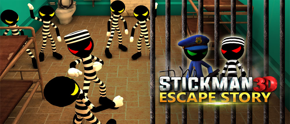 Download Stickman Escape Story 3D - a wonderful game of Stickman escape from prison Android + mod