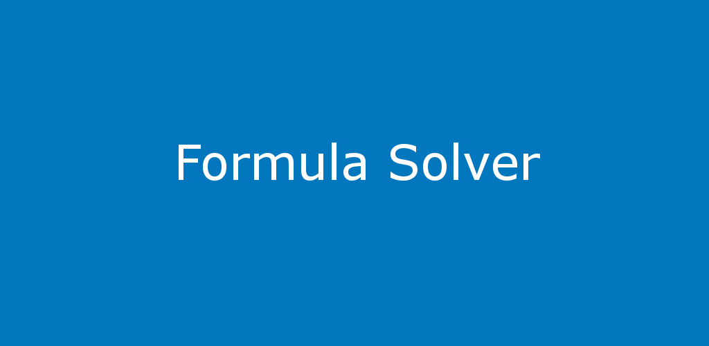 Formula Solver