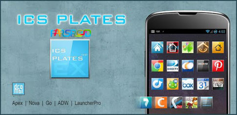 Download ADW GO Theme - ICS Plates EX - Android HD Glass Theme