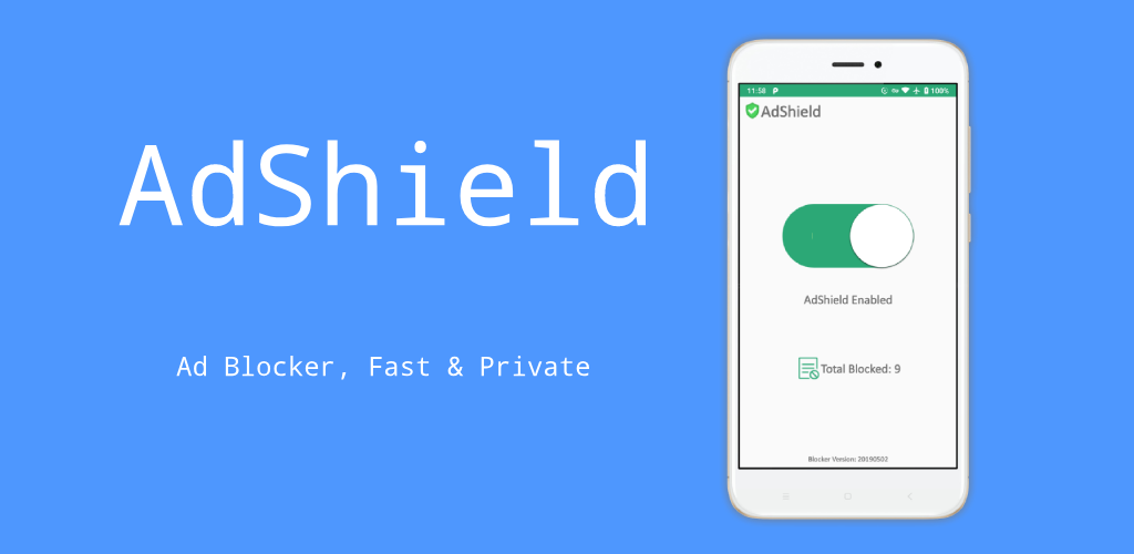 AdShield Ad Blocker, Fast & Private