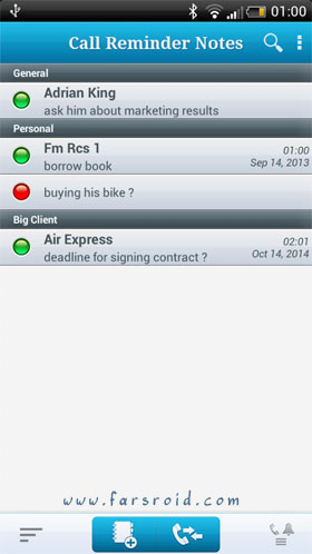 Download Call Reminder Notes Android Application - NEW