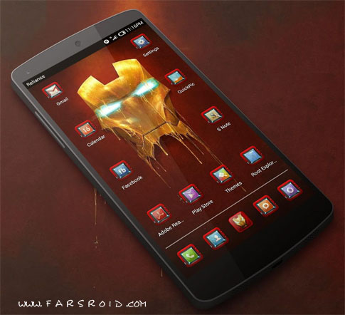 IRONMAN HD APEX / ADW / NOVA / GO Android - Free Android Themes