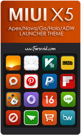 Download MIUI X5 HD Apex/Nova/ADW Theme Android Apk - New