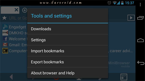 MiniBrowser PRO Android - Android mini browser 
