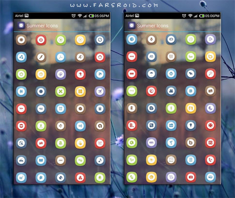 SUMMER ICONS APEX / NOVA / GO / ADW Android - New Android theme