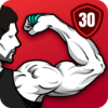arm workout biceps exercise logo