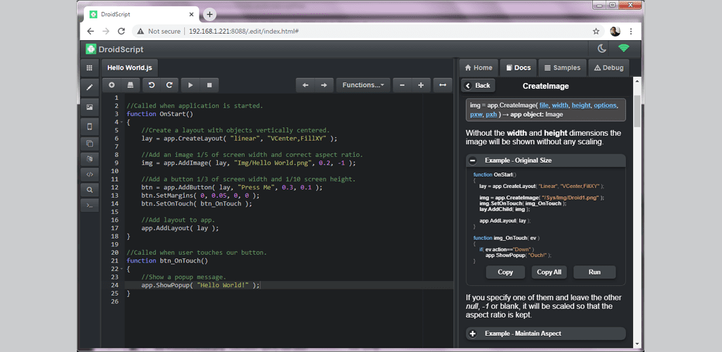 DroidScript - JavaScript Mobile Coding IDE Premium