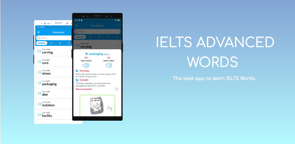 IELTS Advanced Words Flashcards - Examples PRO
