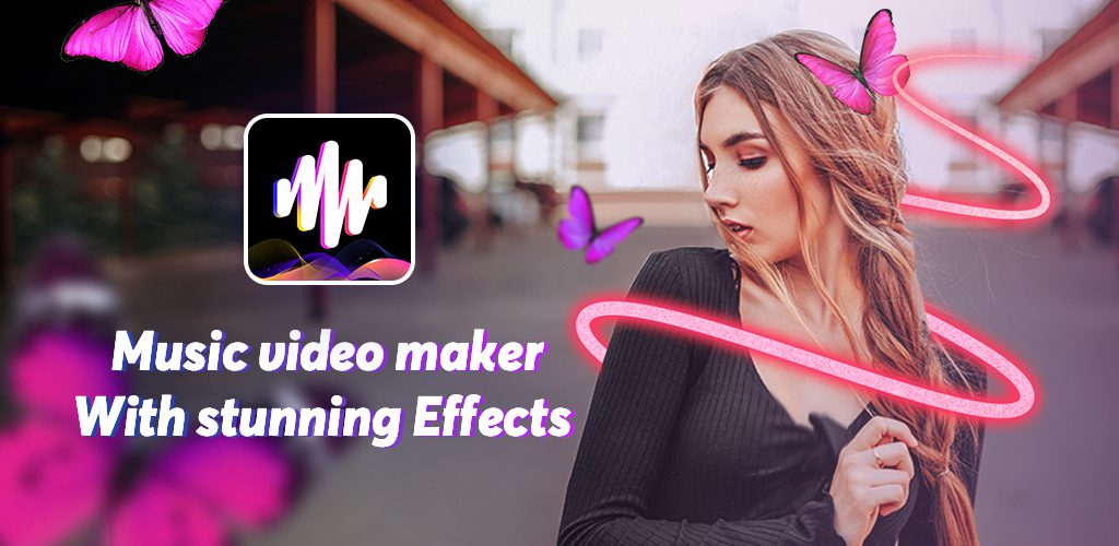 Music Video Maker with neon photo Effects - Vidos