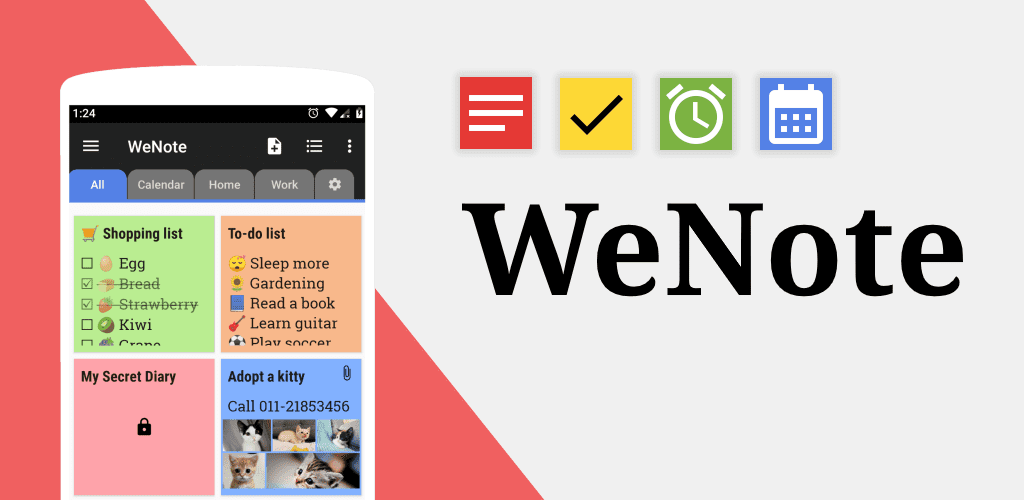 WeNote - Color Notes, To-do, Reminders & Calendar FULL
