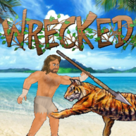 wrecked island survival sim logo